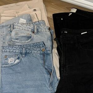 DENIM BUNDLE - 5 PAIRS OF JEANS same size 10